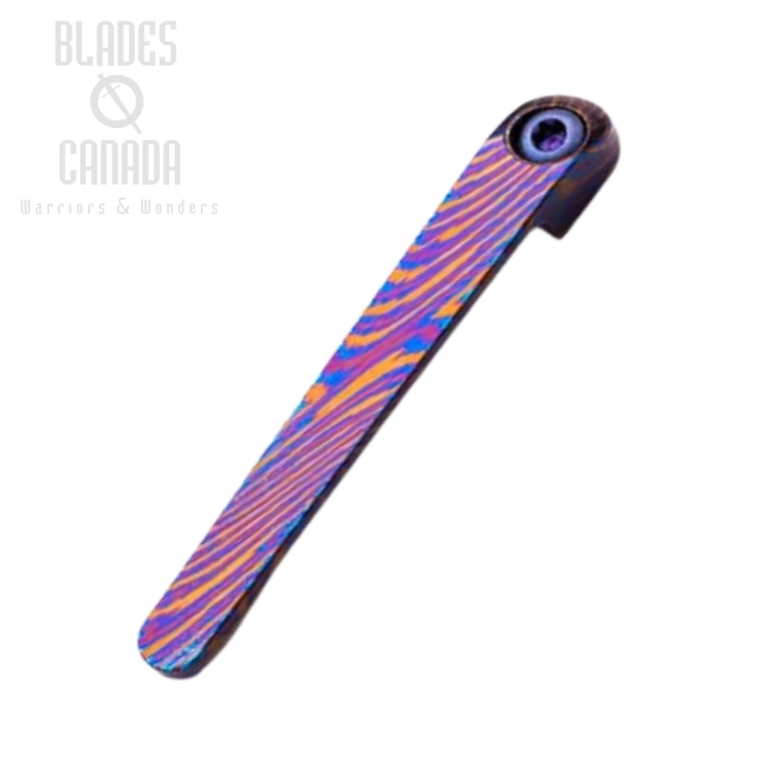 Tactile Turn Replacement Titanium Damascus Pocket Clip (image for) Tactile Turn Replacement Titanium Damascus Pocket Clip